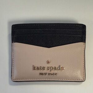 Kate Spade Black and Tan Card Holder